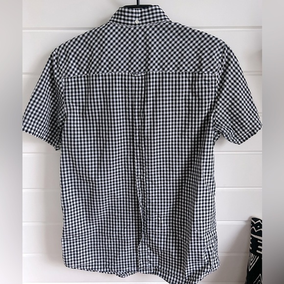 Ben Sherman SS Gingham Button Down Shirt | Medium | Black & White - Picture 5 of 5